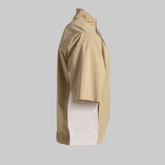 Short Sleeve Wind Pullover - Sand/Snow White